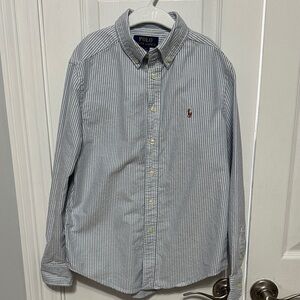 Polo by Ralph Lauren Kids Blue and White Striped Shirt